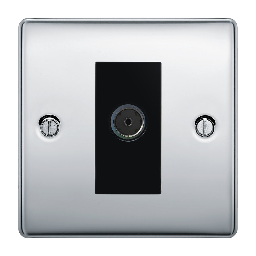 BG Nexus Metal Polished Chrome Co-axial Socket NPC60B