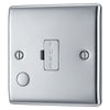BG Nexus Polished Chrome 13A Unswitched Spur + Cable Outlet NPC55 with 35mm Steel Back Box
