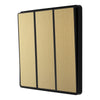 BG Evolve Satin Brass 2 Way Triple Edge to Edge Rocker Switch PCDSB43EB with 25mm Steel Back Box