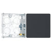 BG Evolve Matt Grey 1 Gang Single Blank Plate PCDMG94B with 25mm Steel Back Box