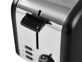 2 Slice Toaster (Chelmsford / THT-8016A) in Black & Polished Steel - UK Plug