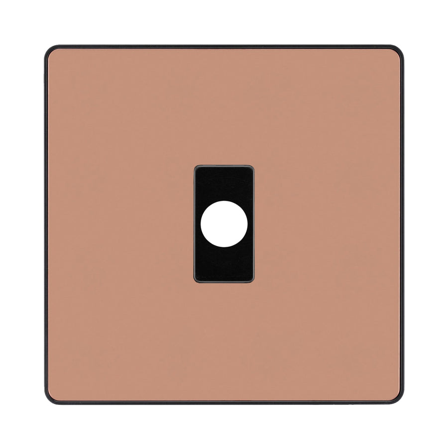 BG Evolve Polished Copper Flex Outlet Socket Black Insert PCDCPFLEXB