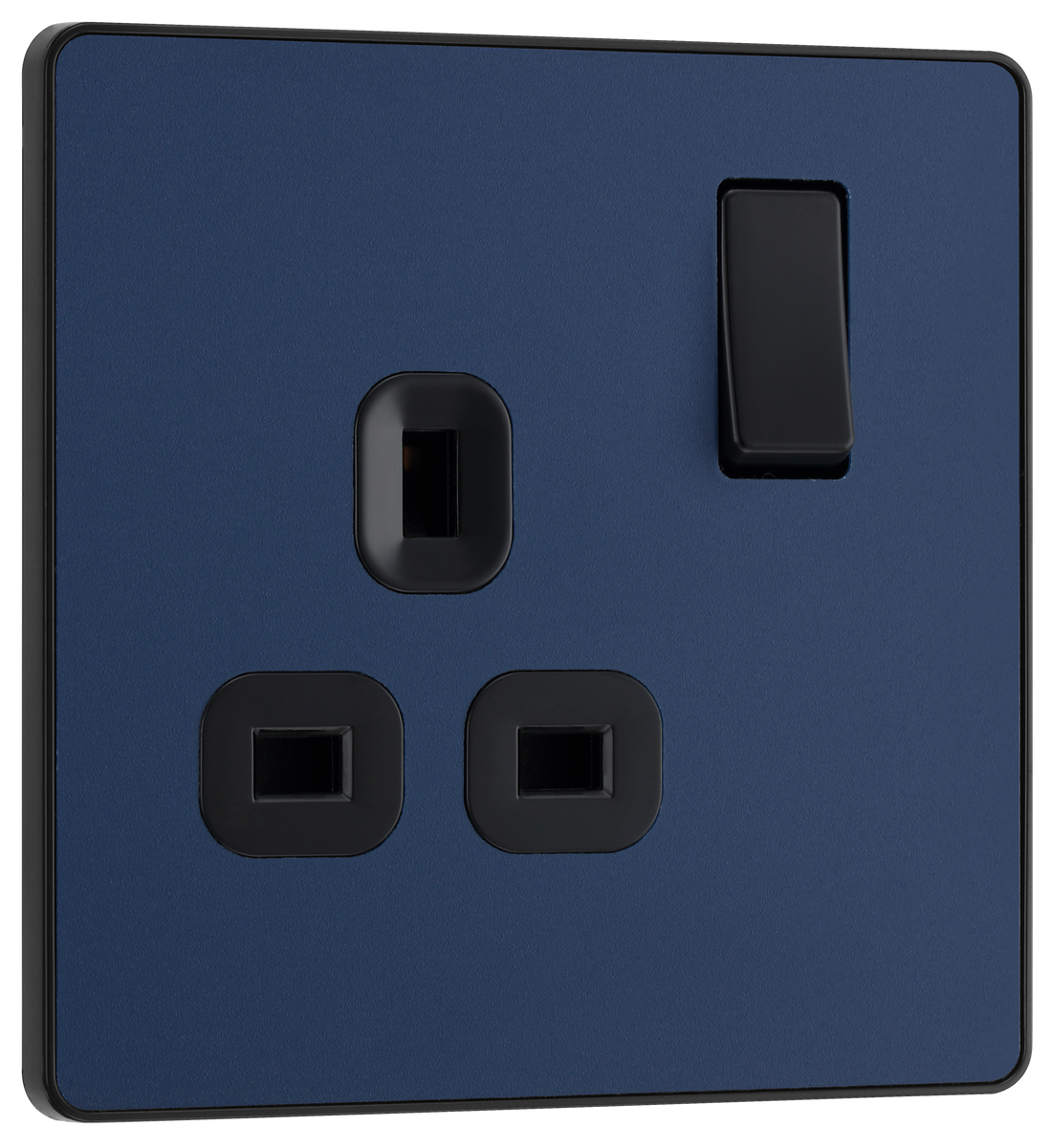 BG PCDDB21B Matt Blue Evolve 1 Gang 13A Switched Socket O...– The ...