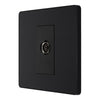 BG Evolve Matt Black Single Co-Axial Socket PCDMB60B with 35mm Steel Back Box
