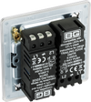 BG FPC82 Nexus Screwless Flatplate | Polished Chrome | 2 Gang 200W 2 Way Trailing-Edge Push Dimmer Switch