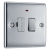 BG Nexus Polished Chrome 13A Neon Switched Fused Connection Unit NPC52 with 35mm Steel Back Box