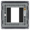 BG Nexus Metal Matt Black 20AX 2 Way Emergency Lighting Test Key Switch - Key Included - Grey Insert