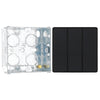 BG Evolve Matt Black 2 Way Triple Edge to Edge Rocker Switch PCDMB43EB with 35mm Steel Back Box