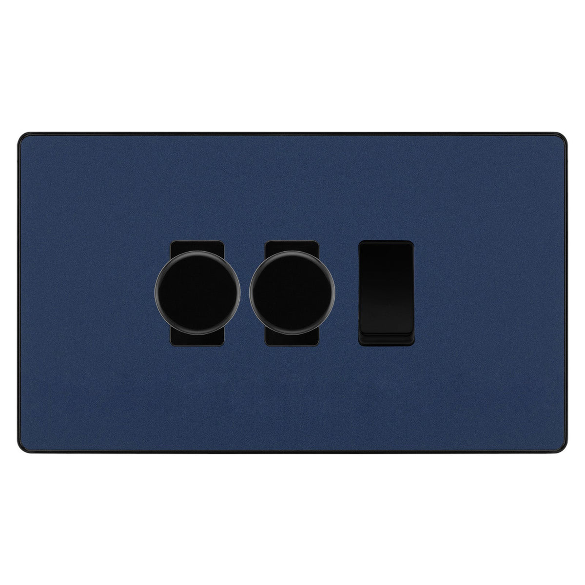 BG Evolve Matt Blue 3 Gang Light Switch 2x Trailing Edge ...– The ...