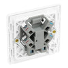 BG Evolve Brushed Steel 13A Flex Outlet Neon Unswitched Fused Connection Unit PCDBS54W with 35mm Steel Back Box