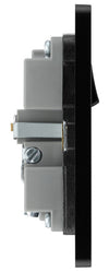 BG PCDMB21UAC18B Evolve | Matt Black - Black Insert |1 Gang 13A Single Pole 1x USB-A 1x USB-C Switched Socket