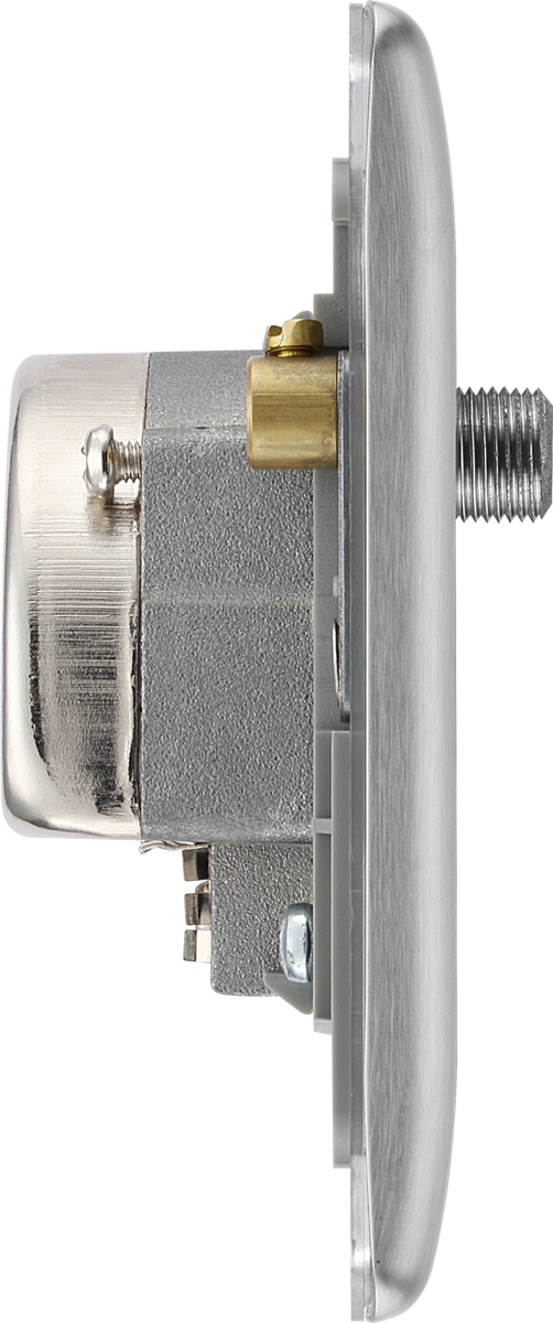 BG NBS67 Nexus Triplex Tv/fm. 2 Gang-screened Brushed Steel Satellite ...