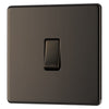 BG Screwless Black Nickel 20A 16AX Intermediate Light Switch FBN13 with 25mm Steel Back Box