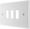 BG R83 Nexus Grid | White | Moulded 3 Module Front Plate