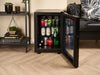 Corby Eton 40L Glass Minibar in Black with Black interior - UK Plug