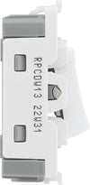 BG RPCDW13 Evolve Grid White 20A 20AX Intermediate 1 Pole Switch Module