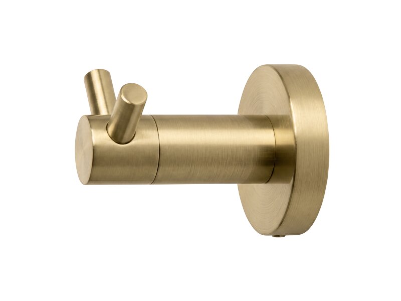 Corby Harrogate Double Clothes Hook in Brushed Brass