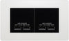 BG Evolve Pearl White 4G Euro Plate with 2X USB-A Dual Chargers Black Insert