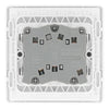 BG Evolve Pearlescent White 10A Triple Pole Fan Isolator Switch PCDCL15W with 35mm Steel Back Box