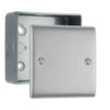 BG Nexus Brushed Steel Single Blanking Plate with Surface Pattress Back Box