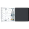 BG Evolve Matt Grey Intermediate Edge to Edge Rocker Switch PCDMG13EB with 25mm Steel Back Box