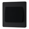 BG Evolve Matt Black 1 Gang 20A 16AX 2 Way Wide Rocker Light Switch PCDMB12WB with 25mm Steel Back Box