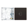 BG Screwless Black Nickel 13A Unswitched Fused Connection Unit FBN54 with 25mm Steel Back Box