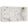 BG 878 Moulded White Round Edge 2 Gang 50mm | Surface Box