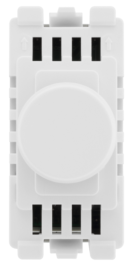 BG RPCDWDLT Evolve Grid White 200W 2 Way Intelligent Trailing-Edge LED Push Rotary Dimmer Module