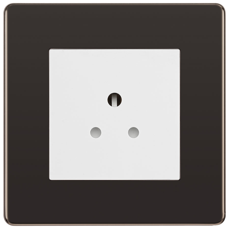 BG Nexus Screwless Black Nickel 2A Unswitched Socket FBN28MW
