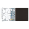 BG Screwless Black Nickel Single Blank Plate FBN94 with 35mm Steel Back Box