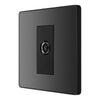 BG Evolve Black Chrome Single Co-Axial Socket PCDBC60B with 35mm Steel Back Box