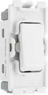 BG RPCDW12C Evolve Grid White 20A 20AX 2 Way 1 Pole Centre-Off Switch Module