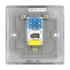 BG Nexus Brushed Steel 1 Gang Master Telephone Socket with Surface Pattress Back Box