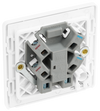 PCDCL54W Back - This Evolve pearlescent white 13A fused and unswitched connection unit from British General provides an outlet from the mains containing the fuse, ideal for spur circuits and hardwired appliances