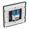 BG Evolve Matt Grey 1 Gang Secondary Telephone Outlet PCDMGBTS1B with 25mm Steel Back Box