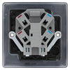 BG Nexus Matt Black 13A Unswitched Fused Connection Unit NFB54 with 35mm Steel Back Box