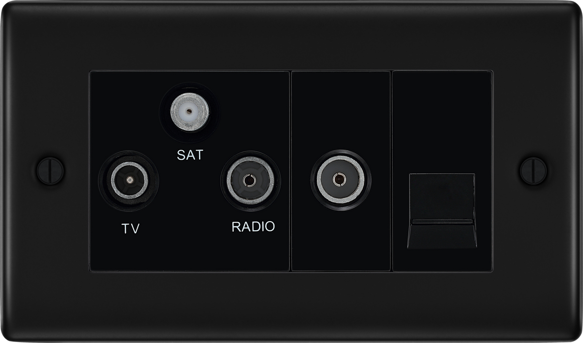 BG NFB68 Nexus Metal Triplex TV/FM/Sat Socket + Return &a...– The ...