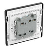 BG Evolve Satin Brass 2 Gang 20A 16AX 2 Way Light Switch PCDSB42B with 35mm Steel Back Box