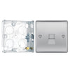 BG Nexus Brushed Steel 1 Gang RJ11 Single Data Outlet NBSRJ111 with 25mm Steel Back Box