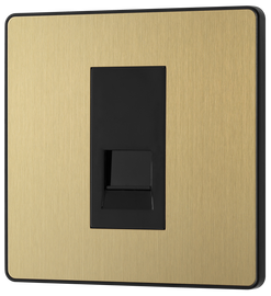 BG Evolve PCDSBBTM1B Satin Brass 1 Gang Master-Black Insert