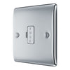 BG Nexus Polished Chrome 13A Unswitched Fused Connection Unit NPC54 with 35mm Steel Back Box