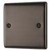 BG Nexus Black Nickle Single Blanking Plate NBN94 with 35mm Steel Back Box