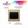 BG Evolve Satin Brass 10A Triple Pole Fan Isolator Switch PCDSB15B with 25mm Steel Back Box