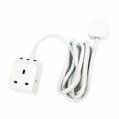 Masterplug Indoor Power SWG32C-MS 3-Socket Individually Switched Trailing Socket with Neon and 2 m Extension Lead - White