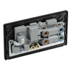 BG Evolve Matt Black 45A Switch 13A Switched Socket Cooker Control Unit PCDMB70B with 35mm Steel Back Box