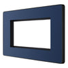 BG Evolve Matt Blue 4-Gang Euro Plate with 2X USB-A Dual Chargers – Black Insert
