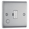 BG Nexus Brushed Steel 13A Flex Outlet Unswitched Fused Connection Unit & Surface Pattress Back Box