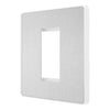 BG Evolve Brushed Steel 20AX 2 Way Emergency Lighting Test Key Switch - Grey Insert