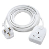 Masterplug BOG10 1-Gang 10m Extension Lead White